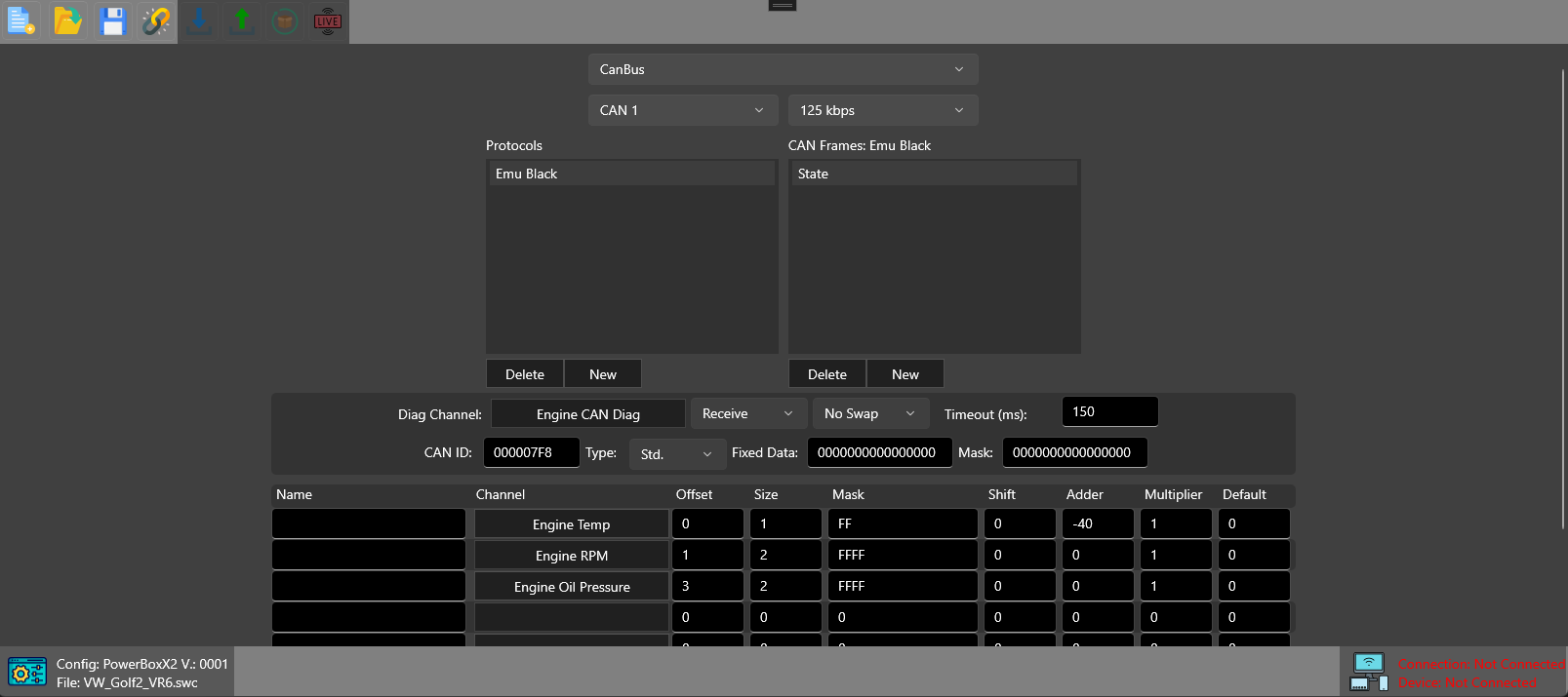 SteWe Config Screenshot